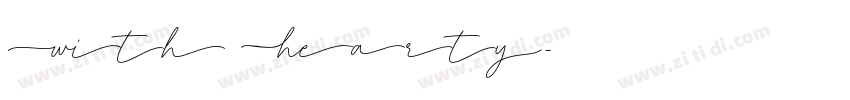 With Hearty字体转换